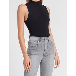 Express sleeveless mock neck tank